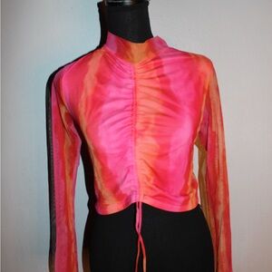 Vibrant Pink and Orange Women's Top